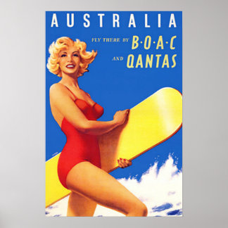 Art Deco AU Reiseplakat 2 Poster