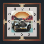 Art-Deco-Auto Quadratische Wanduhr<br><div class="desc">großartiges Uhrendesign. Du wirst es wie andere Liebe bekommen. Sie können dieses Design auch für andere Produkte verwenden,  die Sie mögen,  oder Ihren Text anpassen und hinzufügen. Folgen Sie mir für mehr. Vielen Dank. Ich wünsche Ihnen einen schönen Tag.</div>
