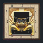 Art-Deco-Auto Quadratische Wanduhr<br><div class="desc">Großartiges Uhrendesign. Du wirst es wie andere Liebe bekommen. Sie können dieses Design auch für andere Produkte verwenden,  die Sie mögen,  oder Ihren Text anpassen und hinzufügen. Folgen Sie mir für mehr. Vielen Dank. Ich wünsche Ihnen einen schönen Tag.</div>