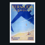 Art Deco Aviation Poster der 1930er Jahre<br><div class="desc">Wunderbare Nachbildung eines Deko-Posters aus den 30er Jahren für Imperial und Pan American Airways. Schöne Farbe und eine phantastische Auszeichnung "Bermuda in 5 Stunden"</div>