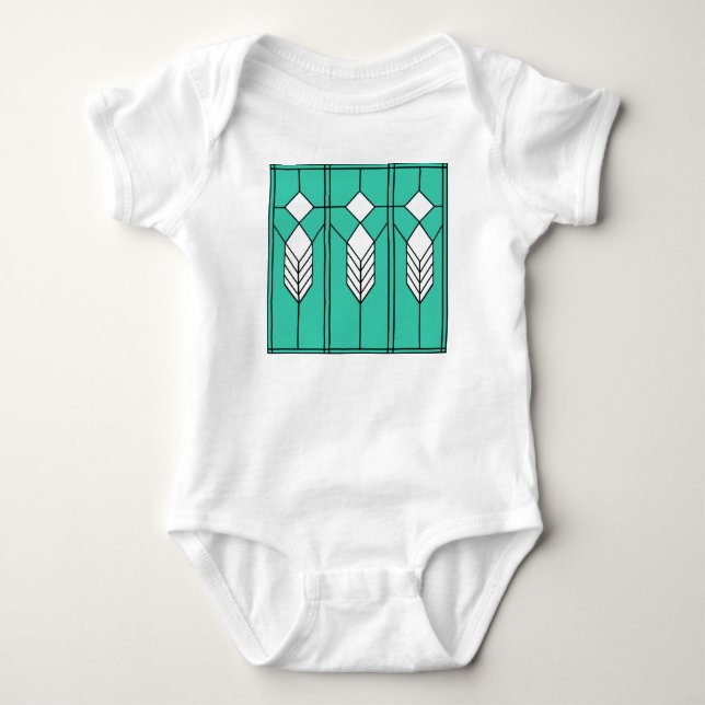 Art Deco Baby Strampler (Vorderseite)