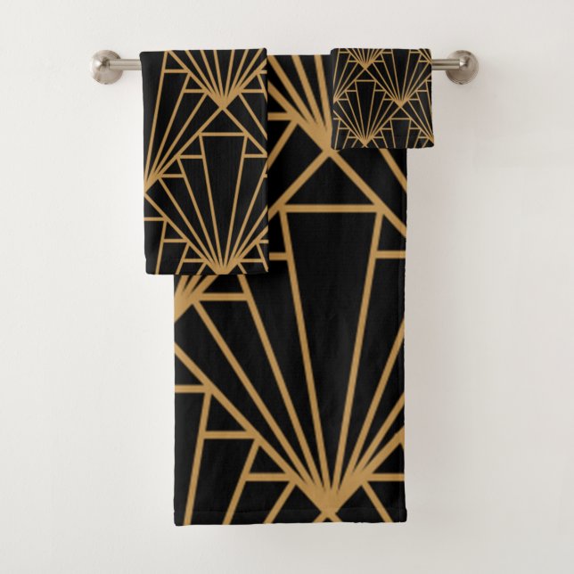 Art Deco Badhandtuch Set (Insitu)