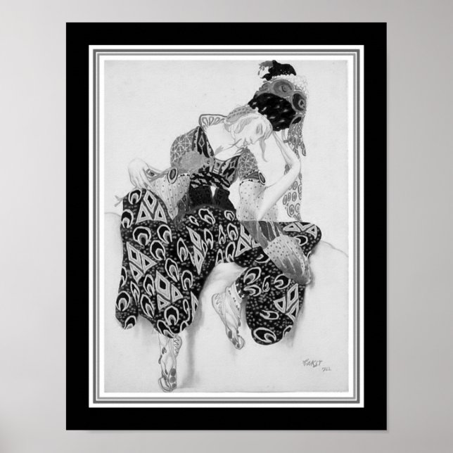 Art Deco Ballet Russes ca. 1922 Poster (Vorne)