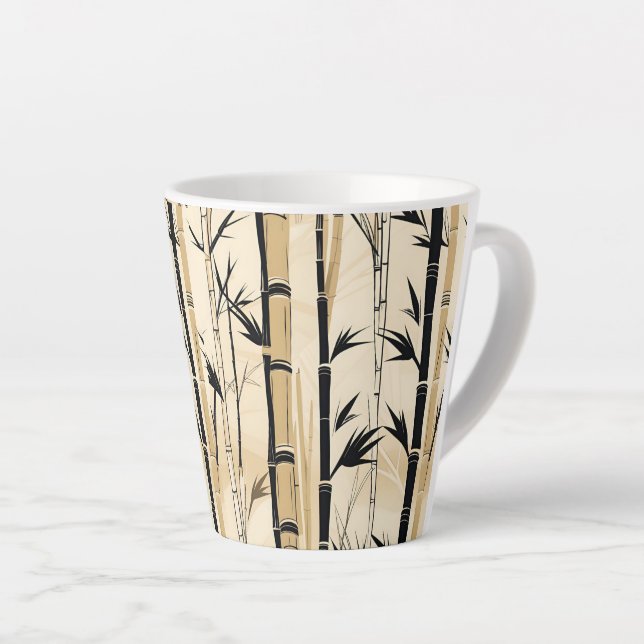 Art Deco Bamboo 12oz Tasse (Rechte Ecke)