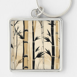 Art Deco Bamboo Schlüsselanhänger