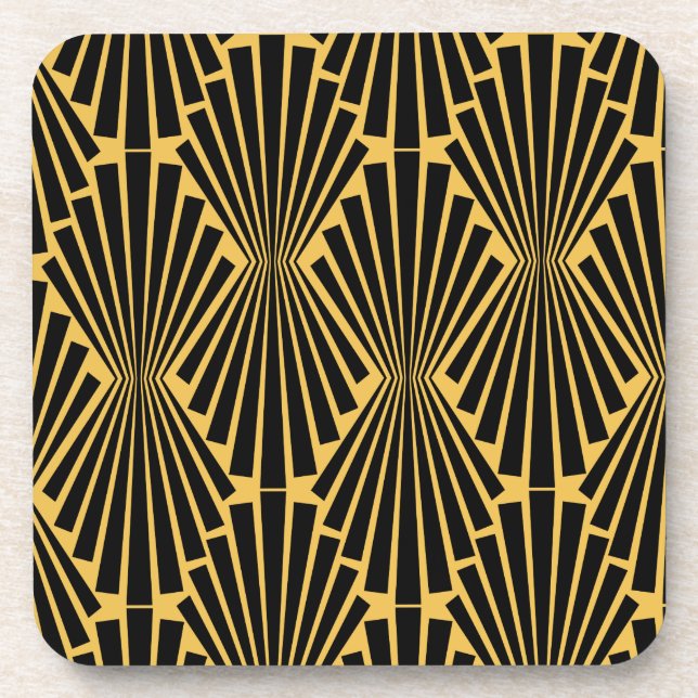 Art Deco Benutzerdefiniertes Muster Getränkeuntersetzer (Vorderseite)
