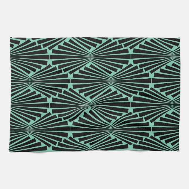 Art Deco Benutzerdefiniertes Muster Handtuch (Horizontal)