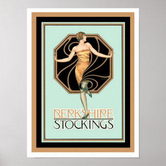 Art Deco Berkshire Strumpfs Ad Poster 12 x 16