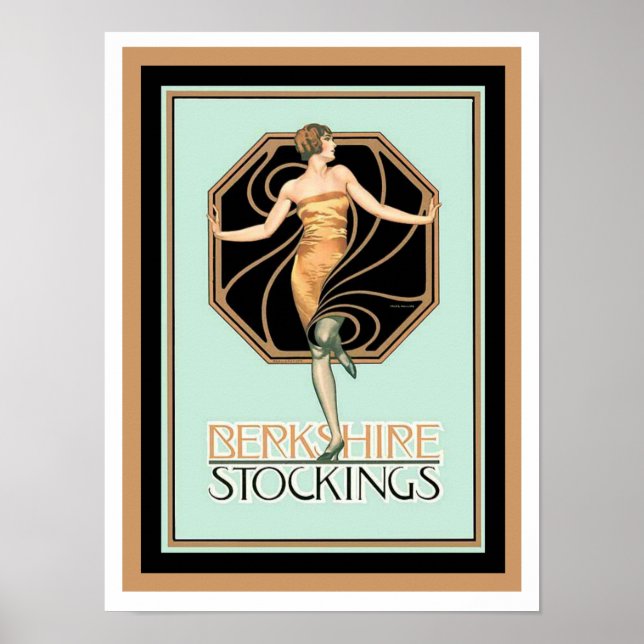 Art Deco Berkshire Strumpfs Ad Poster 12 x 16 (Vorne)