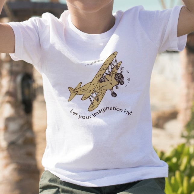 Art Deco Bi-Flugzeug - lass deine Fantasie. Kleinkind T-shirt (Von Creator hochgeladen)