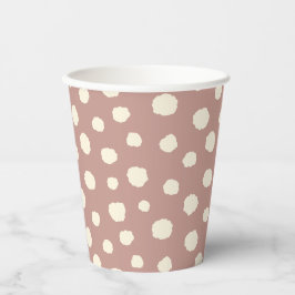 Art Deco Bi-Flugzeug Wolken - cremefarbene Polka P Pappbecher