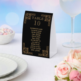 Art Deco Birthday Black Gold Roaring 20's Tischaufsteller
