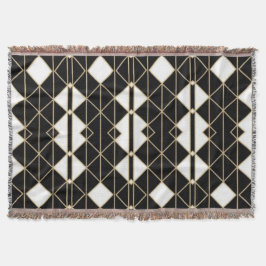 Art Deco Black and Gold Geometric luxury Decke