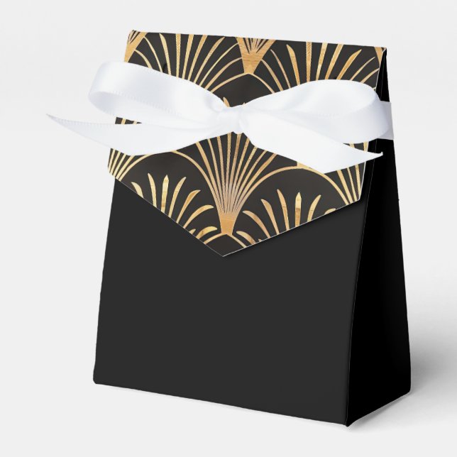 Art Deco Black and Gold Geschenkschachtel (Vorderseite)