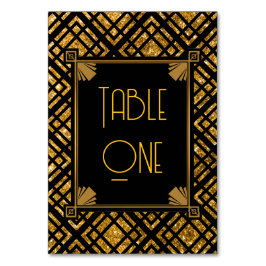 Art Deco Black and Gold Hochzeiten Tischnummern