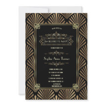 Art Deco Black Gatsby Junggeselinnen-Abschied der 