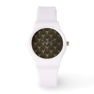 Art deco,black gold,chic,elegant,pattern,classy,tr armbanduhr