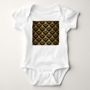 Art Deco Black Gold: Geometrisch Baby Strampler