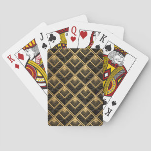 Art Deco Black Gold: Geometrisch Spielkarten