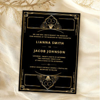 Art Deco Black Gold Hochzeit der 1920er Jahre