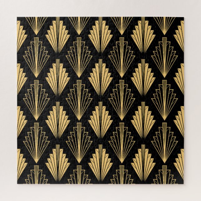 Art Deco Black Gold: Nahtlos (Vertikal)