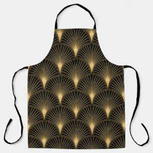Art Deco Black Gold: Nahtloser Luxus Schürze