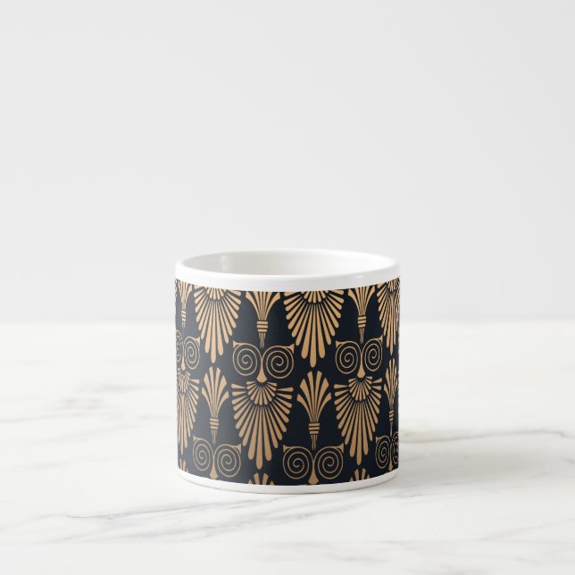 Art Deco Black Gold: Retro. Espressotasse (Vorderseite)