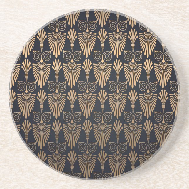 Art Deco Black Gold: Retro. Getränkeuntersetzer (Vorne)