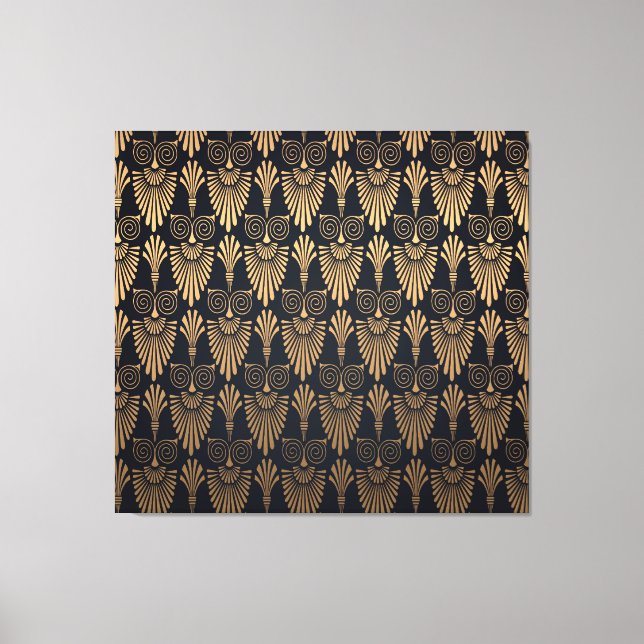 Art Deco Black Gold: Retro. Leinwanddruck (Vorderseite)