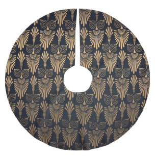Art Deco Black Gold: Retro. Polyester Weihnachtsbaumdecke