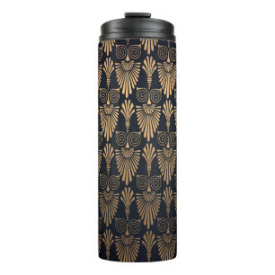 Art Deco Black Gold: Retro. Thermosbecher