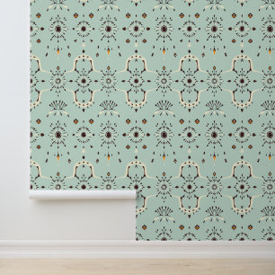Art Deco Bloom: Gefasstes geometrisches Muster Tapete