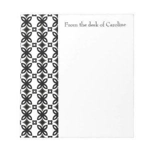 Art Deco Blooms Personalisiert Notepad Notizblock