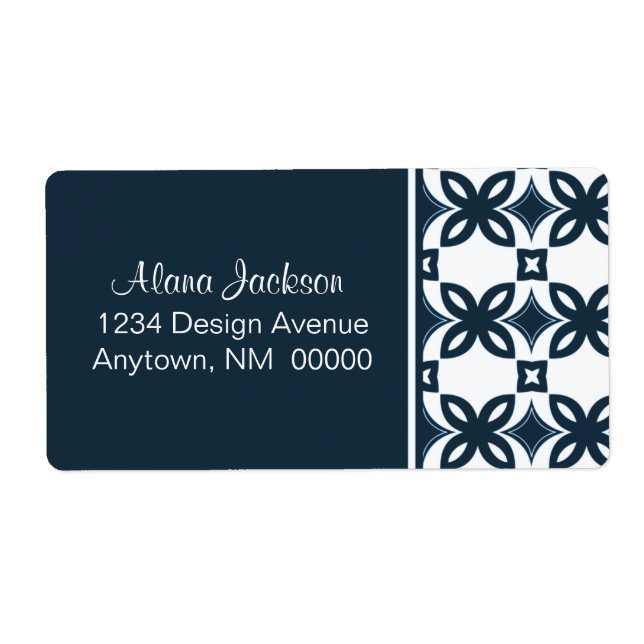 Art Deco Blooms Shipping Labels (Vorne)