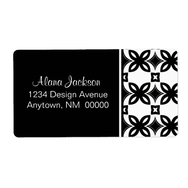 Art Deco Blooms Shipping Labels (Vorne)