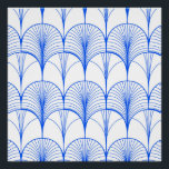 Art Deco Blue Poster<br><div class="desc">Weiß Blauer Minimaler Deko</div>