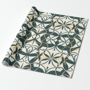 Art Deco Blüh Geschenkpapier