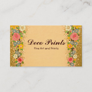 Art Deco Blume Business Cards Visitenkarte