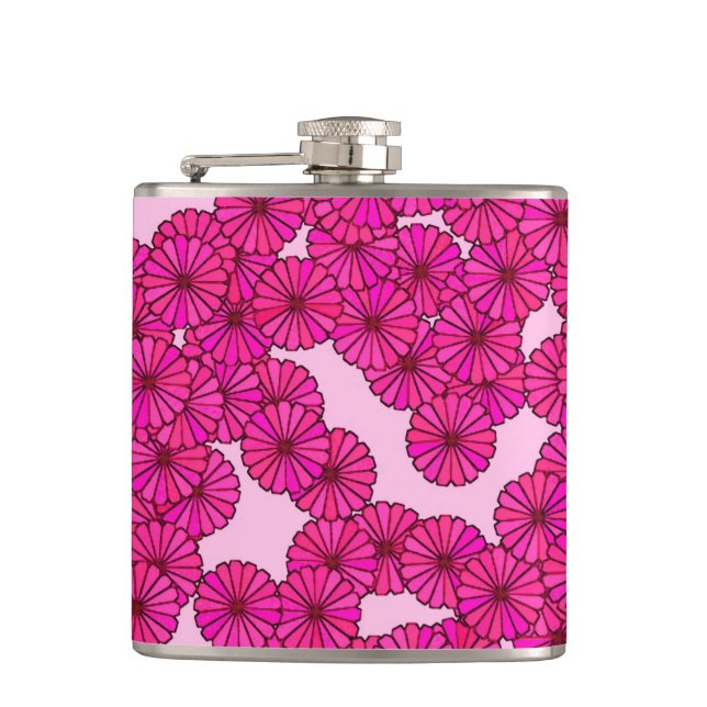 Art-Deco-Blume Flachmann (Vorderseite)