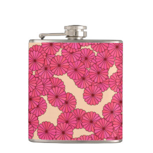 Art-Deco-Blume Flachmann