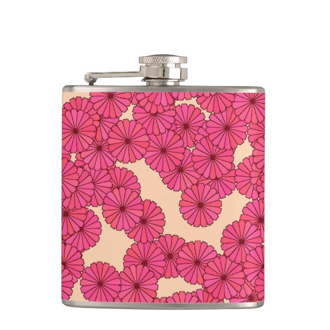 Art-Deco-Blume Flachmann (Vorderseite)