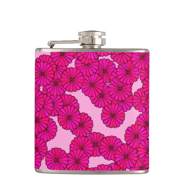 Art-Deco-Blume Flachmann (Vorderseite)