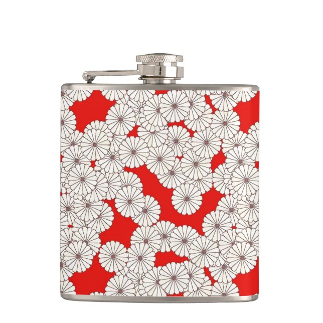 Art-Deco-Blume Flachmann (Vorderseite)