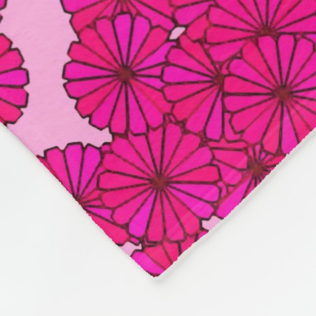 Art-Deco-Blume Fleecedecke (Ecke)