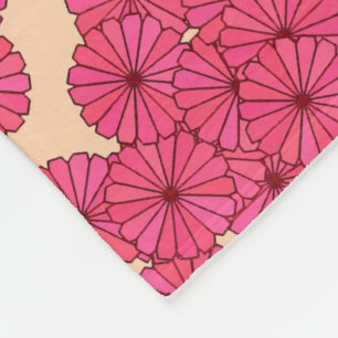 Art-Deco-Blume Fleecedecke