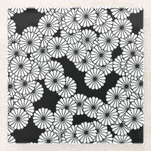 Art-Deco-Blume Glasuntersetzer