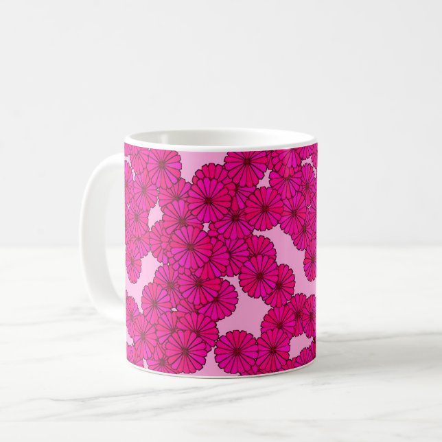 Art-Deco-Blume Kaffeetasse (Vorderseite Links)