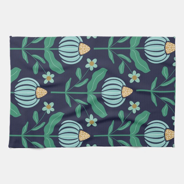 Art Deco Blume Küchentücher (Horizontal)