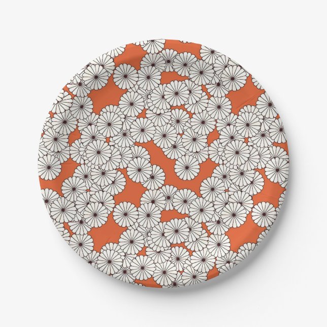 Art-Deco-Blume Pappteller (Vorderseite)