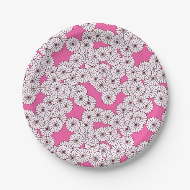 Art-Deco-Blume Pappteller (Vorderseite)